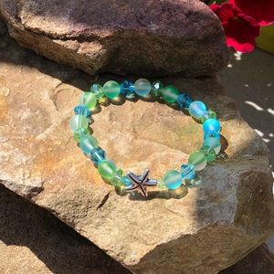 Mermaid Glass Stretch Bracelet